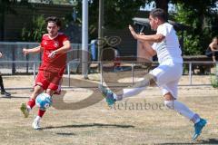 Kreisliga - Saison 2022/2023 - Türk.SV Ingolstadt - DJK Ingolstadt - Furkan Eroglu  weiss DJK Ingolstadt - Eray Genc rot Türk.SV Ing.- Foto: Meyer Jürgen