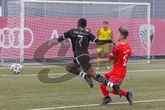 Landesliga Bayern Süd - U17 - B-Junioren -  FC Ingolstadt 04 II - ASV Cham - Ndukwu Dickson schwarz FCI -  Geiger Tim rot Cham - Foto: Meyer Jürgen