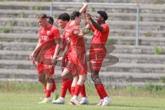 Bayernliga Nord - Saison 2023/24 - FC Ingolstadt 04 II - TSV Abtswind -  Der 1:0 Führungstreffer durch - Michael Udebuluzor (Nr.11 - FCI) - jubel -  - XXXXX - Foto: Meyer Jürgen