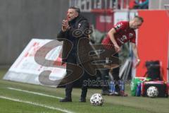 3. Fußball-Liga - Saison 2020/2021 - FC Ingolstadt 04 - FC Viktoria Köln - Chef-Trainer Tomas Oral (FCI) feuert seine Spieler an - Foto: Meyer Jürgen