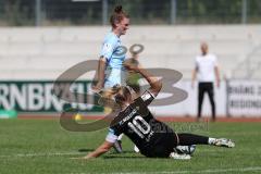 2. Fußball-Liga - Frauen - Saison 2023/2024 - FC Ingolstadt 04 - SG 99 Andernach - Carolin Schraa (Nr.7 - Andernach) - Lisa Ebert (Nr.10 - FCI Frauen) - Foto: Meyer Jürgen