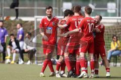 Kreisklasse - Saison 2023/24 - MTV Ingolstadt - TSV Kösching  -  Der 0:1 Führungstreffer durch - Lukas Kastl rot Kösching - jubel - Foto: Meyer Jürgen