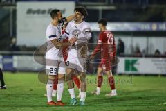 Toto-Pokal; 
Türkgücü München - FC Ingolstadt 04; Tor Jubel Treffer Ognjen Drakulic (30, FCI) mit David Kopacz (29, FCI) 0:4