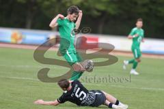 Bezirksliga - Saison 2024/25- FC Fatih - VFB Eichstätt II  - Julian Scholl grün Eichstätt  - Dardan Berisha schwarz Fatih - Foto: Meyer Jürgen
