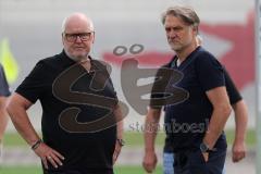 3.Liga - Saison 2023/2024 - Trainingsauftakt - FC Ingolstadt 04 -  Vorsitzender des Vorstandes Peter  Jackwerth (FCI) - Geschäftsführer Sport und Kommunikation Dietmar Beiersdorfer (FCI) - - Foto: Meyer Jürgen