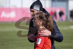 2. Frauen-Bundesliga - Saison 2021/2022 - FC Ingolstadt 04 - Eintracht Frankfurt II - Reischmann Stefanie (#21 FCI) - Geitner Tom Athletic Trainer - Foto: Meyer Jürgen
