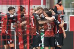 3. Liga; FC Ingolstadt 04 - Rot-Weiss Essen; Tor Jubel Treffer 1:0 Jonas Scholz (15, FCI) Lars Lokotsch (13, FCI) Max Plath (14 FCI) Emre Gül (5, FCI) Benjamin Kanuric (37 FCI) Georgios Antzoulas (6, FCI)