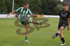 Landesliga - Saison 2025/26 - SV Manching - FC Memmingen II - Fabian  Neumayer (Nr.9 - SV Manching) - Mayer Felix schwarz Memmingen  - Foto: Meyer Jürgen