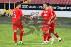 Bayernliga - U17 - Saison 2022/2023 - FC Ingolstadt 04 -  1860 München - Polat Arel rot FCI - Der 2:0 Führungstreffer  durch Polat Are rot FCI - Jubel - Foto: Meyer Jürgen