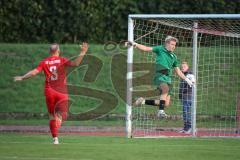 Kreisliga - Saison 2026/27- SV Zuchering - Türkisch SV Ingolstadt - Der 0:1 Führungstreffer durch Boubacarr Saho schwarz Türkisch - Noel Musial TW Zuchering - Berthold Schneider rot Zuchering - Foto: Meyer Jürgen