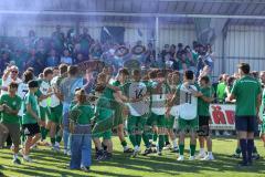 Relegation - Saison 2025/26 - SV Karlskron - FC Geisenfeld - Das Spiel ist aus - Geisenfeld steigt auf - jubel- Foto: Meyer Jürgen