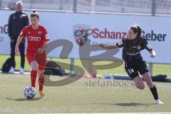 2. Frauen-Bundesliga Süd - Saison 2020/2021 - FC Ingolstadt 04 - FC Würzburger Kickers - Walter Selina rot FCI - Gath Marsia schwarz Würzburg - Foto: Meyer Jürgen