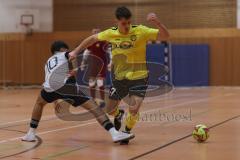 Hallenturnier Gaimersheim - Saison 2025/26 - TSV Ober-u. Unterhaunstadt - FC Hitzhofen - Cem Hezer grau Oberhaunstadt - Michael Kraft gelb Hitzhofen - Foto: Meyer Jürgen