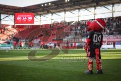 3. Liga; FC Ingolstadt 04 - 
SV Sandhausen; vor dem Spiel Maskottchen Schanzi