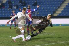 3. Liga - KFC Uerdingen 05 - FC Ingolstadt 04 - Dennis Eckert Ayensa (7, FCI) Tor Jubel, Torwart Jurjus Hidde (31 KFC)