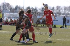 2. Frauen-Bundesliga Süd - Saison 2020/2021 - FC Ingolstadt 04 - FC Würzburger Kickers - Maier Ramona rot FCI beim Kopfball - Foto: Meyer Jürgen