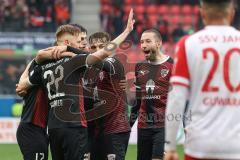 2.BL; SSV Jahn Regensburg - FC Ingolstadt 04; Tor Jubel Treffer Christian Gebauer (22, FCI) Michael Heinloth (17, FCI) Dennis Eckert Ayensa (7, FCI) Rico Preißinger (6, FCI) Merlin Röhl (34, FCI)