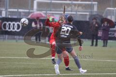 Bayernliga - Frauen - Saison 2022/2023 - FC Ingolstadt 04 II - TSV Schwaben Augsburg - Lea Spittka
 rot FCI - Emily Stockinger schwarz Augsburg - Foto: Meyer Jürgen