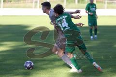 Totopokal- Saison 2023/2024 - SV Manching  - VFB Eichstätt - Selim Akdeniz (Nr.14 - SV Manching) - Zimmermann Johannis grau Eichstätt - Foto: Meyer Jürgen