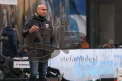2.BL; Hansa Rostock - FC Ingolstadt 04; an der Seitenlinie, Spielerbank Cheftrainer André Schubert (FCI)