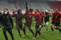 3. Fußball-Liga - Saison 2020/2021 - FC Ingolstadt 04 - FC Viktoria Köln - Der 2:1 Siegtreffer durch Ganiggia Ginola Elva (#14,FCI)  - jubel  -Foto: Meyer Jürgen