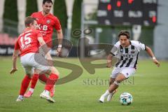 Bayernliga Nord - Saison 2026/27 - FC Ingolstadt 04 II - ASV Cham - Can Paylan (Nr.6 - FCI II) - Lukas Leutner rot Cham - Foto: Meyer Jürgen