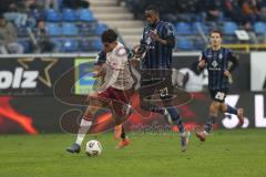 3. Liga - Saison 2025/26 - Waldhof Mannheim  -  FC Ingolstadt 04 - Ognjen Drakulic (Nr.30 - FC Ingolstadt 04) - Adama Diakhaby (Nr.27 - Waldhof Mannheim) - Foto: Meyer Jürgen