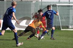 Kreisliga - Saison 2022/2023 - Türk.SV Ingolstadt - SV Menning - Der 1:0 Führungstreffer durch Eray Genc rot Türk SV - Johannes Lechner Torwart Menning - jubel - Foto: Meyer Jürgen