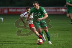 Landesliga - Saison 2024/25 - SV Manching - FC Gundelfingen - Maximilian Braun weiss Gundelfingen - Marcel Posselt (Nr.19 - SV Manching) - Foto: Meyer Jürgen