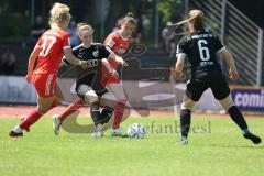 2. Fußball-Liga - Frauen - Saison 2022/2023 - FC Ingolstadt 04 - FCB München II - Yvonne Dengscherz (Nr.23 - FCI Frauen) - Gaißer Fiona rot links München - Foto: Meyer Jürgen