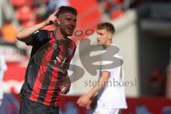 3. Liga - Saison 2024/25 - FC Ingolstadt 04 - SV Wehen Wiesbaden - Der 2:1 Führungstreffer - jubel - Benjamin Kanuric (Nr.8 - FCI) - XXXXX - Foto: Meyer Jürgen