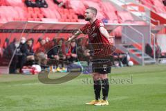 3. Liga - Fußball - FC Ingolstadt 04 - SV Meppen - falscher Einwurf, Marc Stendera (10, FCI) meckert zum Schiedsrichter