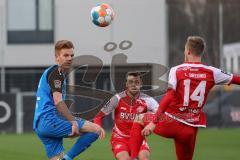 2.BL; Testspiel; FC Ingolstadt 04 - Würzburger Kickers; Christian Gebauer (22, FCI) Breunig Louis (14 FWK) Strohdiek Christian (32 FWK)