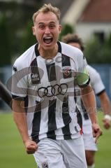 Bayernliga Nord - Saison 2026/27 - FC Ingolstadt 04 II - ASV Cham -  Der 1:0 Führungstreffer durch - Fabio Riedl weiss FCI - jubel - XXXXX - Foto: Meyer Jürgen