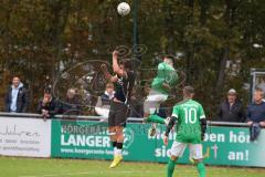 2023_10_21 - Kreisliga - Saison 2023/24 - FC Gerolfing - FC Fatih Ingolstadt - Christian Träsch grün Gerolfing - Ugur Genc schwarz Fatih - Foto: Meyer Jürgen