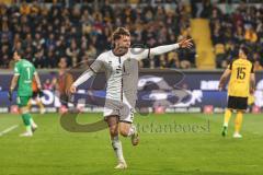 3. Liga; Dynamo Dresden - FC Ingolstadt 04; Tor Jubel Treffer 0:1 Tim Heike (9, FCI) Torwart Schreiber Tim (1 DD) Kammerknecht Claudio (15 DD)