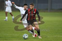 Bayernliga Nord - Saison 2024/25 - FC Ingolstadt 04 II - ATSV Erlangen - Massimo Agostinelli (Nr.15 - FCI U21) - Pisanu Davide weiss Erlangen - Foto: Meyer Jürgen
