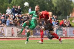 Relegation zur Bezirksliga - TSV Gaimersheim - BC Attaching - Florian Ihring grün Gaimersheim - Manuel Thalhammer rot Attaching - Foto: Jürgen Meyer