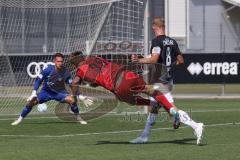 * Testspiel - Saison 2025/26 - FC Ingolstadt 04 - FSV Zwickau - Julian Kügel (Nr.29 - FC Ingolstadt 04) verschiesst aus aussichtsreicher Position - Maximilian Somnitz (Nr.8 - FSV Zwickau) - Torwart Jasper Kühn (Nr.1 - FSV Zwickau) - Foto: Meyer Jürgen