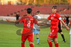 Bayernliga - U17 - Saison 2022/2023 - FC Ingolstadt 04 -  1860 München - Der 1:0 Führungstreffer durch Zeitler Deniz rot FCI - - Jubel - Foto: Meyer Jürgen