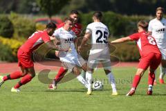 Bezirksliga - Saison 2023/2024 - TSV Gaimersheim - BC Attaching  - Franz Reinwald (Nr.10 - Gaimersheim) - Marvin Haug rot #5 Attaching - Foto: Meyer Jürgen