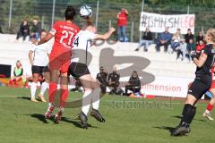 2023_10_22 - 2. Bundesliga - Saison 2023/24 - FC Ingolstadt 04 Frauen - FSV Gütersloh - Samantha Stiglmair (Nr.27 - FCI Frauen) - Teilenbröcker Maren weiss Gütersloh - Rolle Sarah Torwart Gütersloh - Foto: Meyer Jürgen