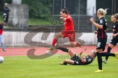 2. Fußball-Liga - Frauen - Saison 2022/2023 - FC Ingolstadt 04 - RB Leipzig - Vidovic Paula (Nr.11 - FC Ingolstadt 04 ) - Graf Luca Marie schwarz Leipzig - Foto: Meyer Jürgen