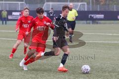 Landesliga Bayern Süd - U17 - B-Junioren -  FC Ingolstadt 04 II - ASV Cham - Pönn Simon schwarz FCI - Koller Luca rot Cham -  Foto: Meyer Jürgen