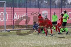 2. Frauen-Bundesliga - Testspiel - Saison 2021/2022 - FC Ingolstadt 04 - SV 67 Weinberg - Der 2:0 Führungstreffer durch Reischmann Stefanie (#21 FCI)  - Klug Sandra Torwart Weinberg - Maier Ramona (#18 FCI) - Vidovic Paula (#4 FCI) - jubel - Foto: Meyer J