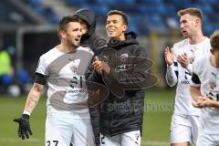 3. Liga; SV Waldhof Mannheim - FC Ingolstadt 04 - Spiel ist aus unentschieden 1:1 Pascal Testroet (37, FCI) Marcel Costly (22, FCI) Jannik Mause (7, FCI)