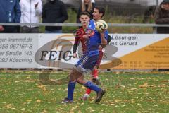 Kreisliga - Saison 2025/26- TSV Kösching - SV Zuchering - Stefan Winzinger blau Kösching - Leander Friedl rot Zuchering - Foto: Meyer Jürgen