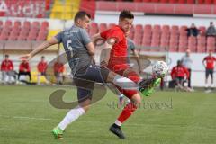 Bayernliga Süd - Saison 2021/2022 - FC Ingolstadt 04 II - VfB Hallbergmoos - Gashi Egson (#7 FCI) - Mathias Strohmeier grau Hallberg - Foto: Meyer Jürgen