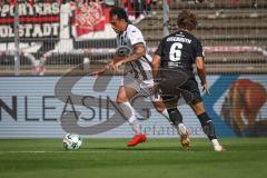 3. Liga - Saison 2026/27 - Victoria Köln - FC Ingolstadt 04  - Nishan Velupillay (Nr.28 - FCI) - Tobias Eisenhut (Nr.6 - Viktoria Köln) - Foto: Meyer Jürgen