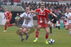DFB -Pokal Frauen - Saison 2025/26 - FC Ingolstadt 04 Frauen - FC Bayern München - Lea Wolski (Nr.5 - FC Ingolstadt Frauen I) - Sehitler Alara rot Bayern - Foto: Meyer Jürgen